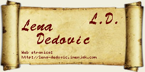 Lena Dedović vizit kartica